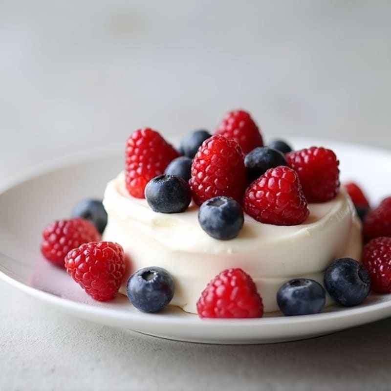 Greek Yogurt Protein Mousse with Mixed Berries