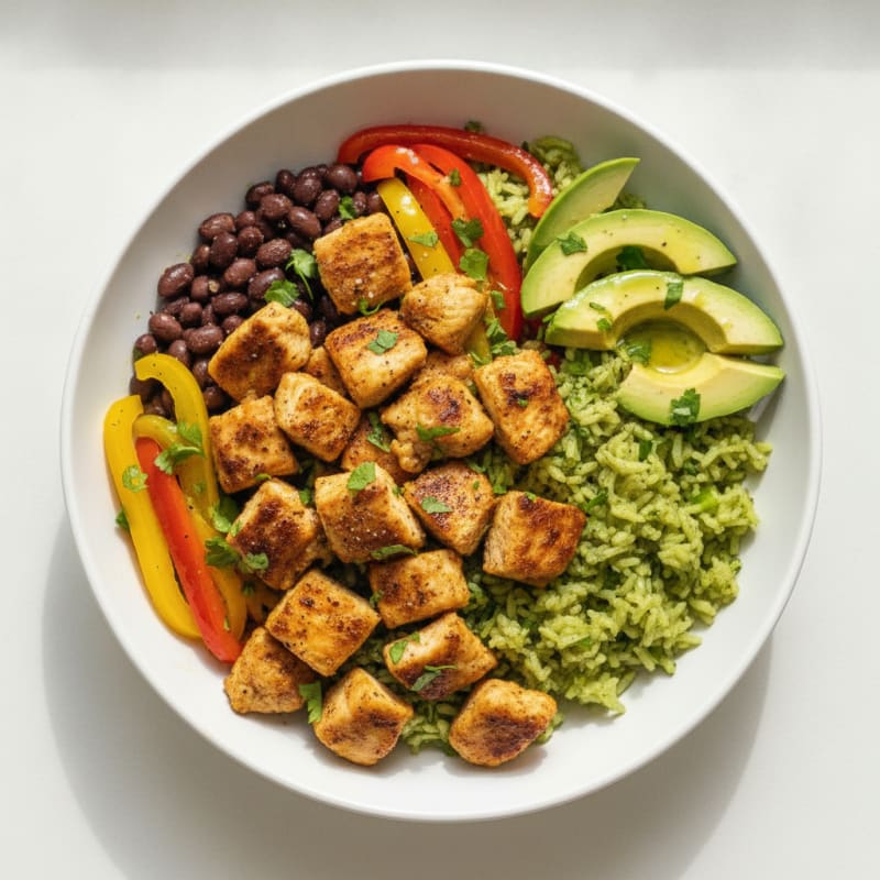 Chicken Burrito Bowl with Cilantro-Lime Rice