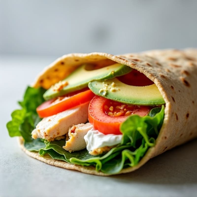 Fresh Turkey and Creamy Avocado Wrap