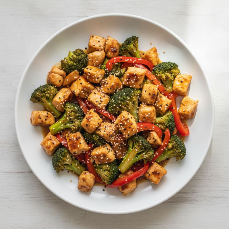 Ginger-Garlic Chicken Stir-Fry with Broccoli
