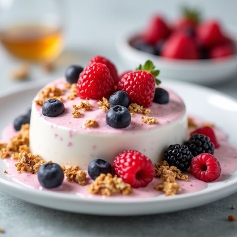 Creamy Greek Yogurt Protein Pudding with Mixed Berries