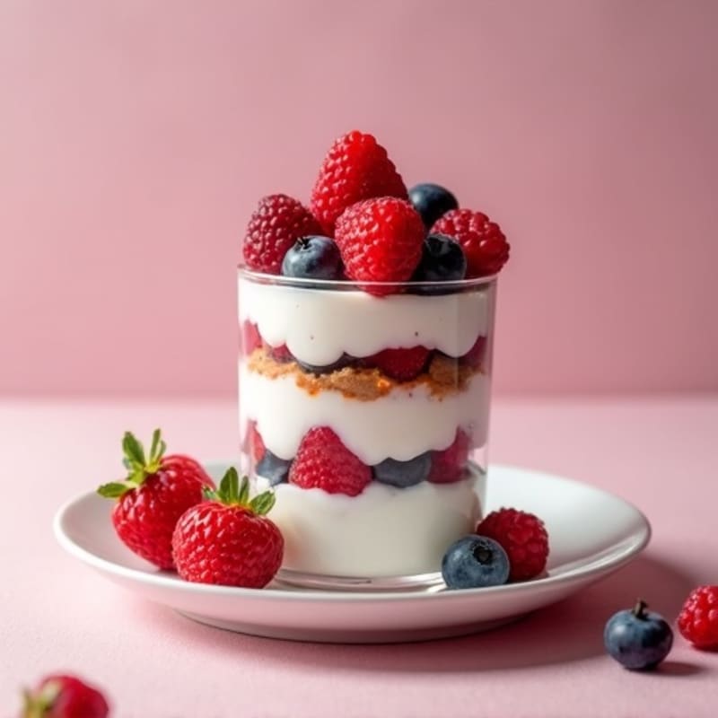 Silky Greek Yogurt Protein Parfait with Berries and Almond Butter