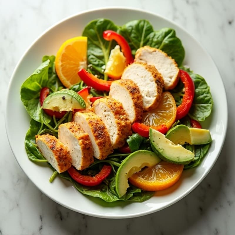 Citrus-Garlic Chicken Salad with Mixed Greens