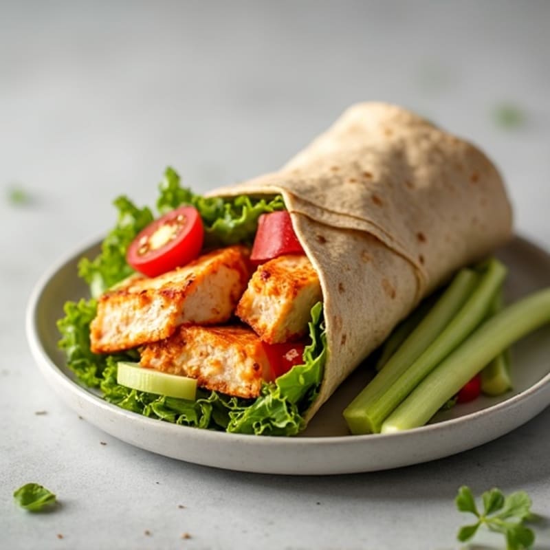 Healthy Buffalo Ranch Chicken Wrap