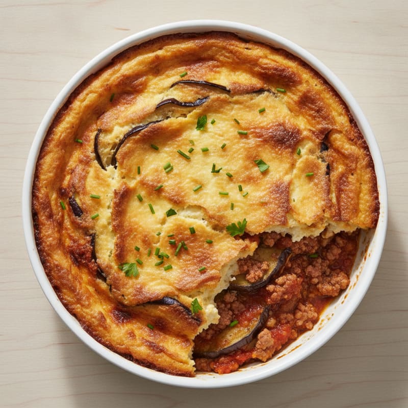 Classic Greek Lamb Moussaka Bake
