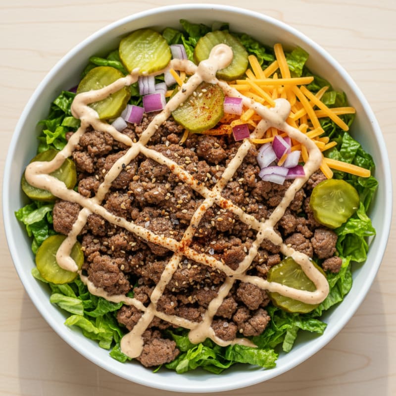 Protein-Packed Big Mac Bowl