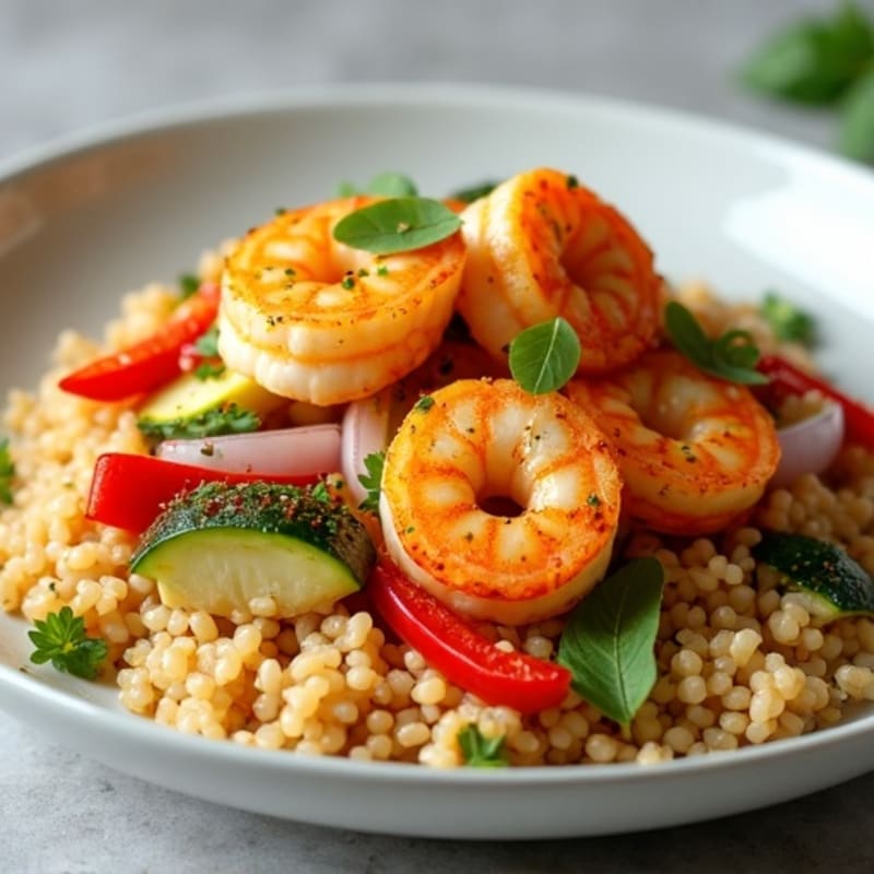 Fresh Saffron Seafood and Crispy Vegetable Rice Skillet