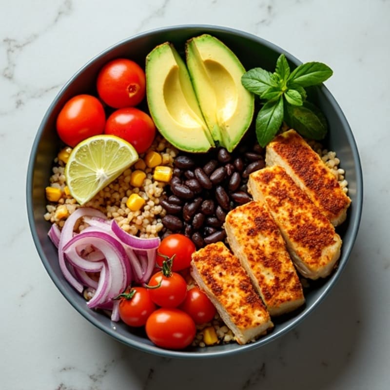 Spicy Chicken Taco Bowl with Creamy Avocado