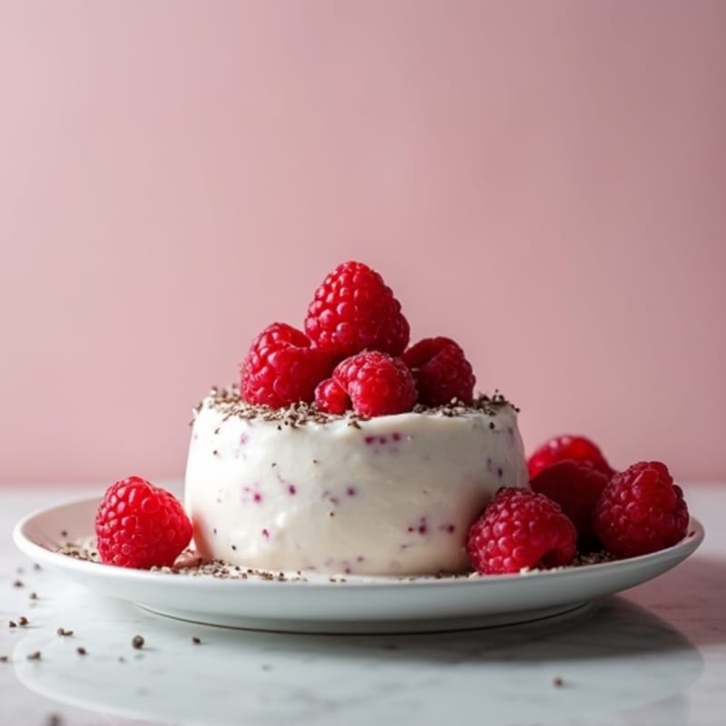 Protein-Packed Greek Yogurt Raspberry Mousse