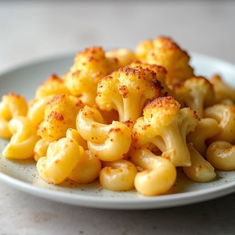 Creamy Baked Cauliflower Mac and Cheese