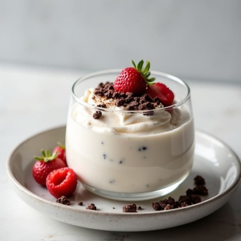 Greek Yogurt Protein Mousse with Cacao Nibs
