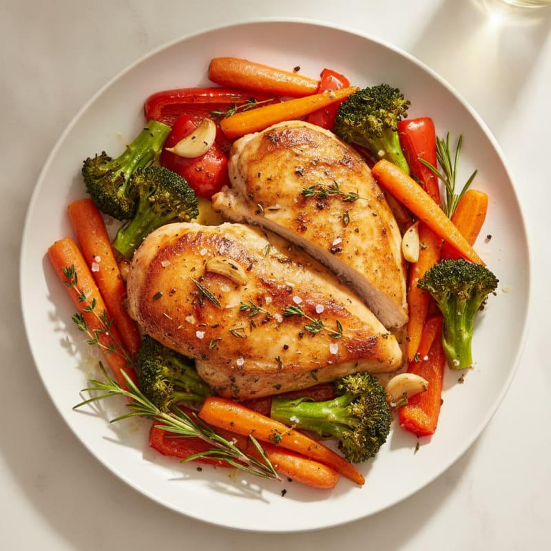 Garlic Herb Roasted Chicken with Vegetables