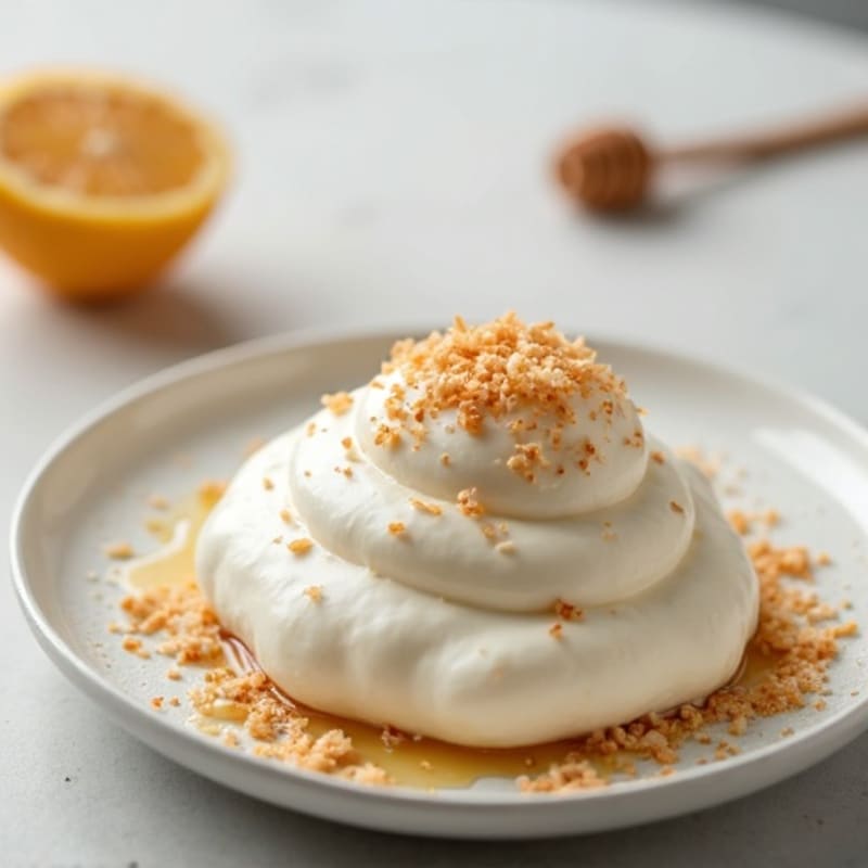Protein Greek Yogurt Mousse with Toasted Coconut
