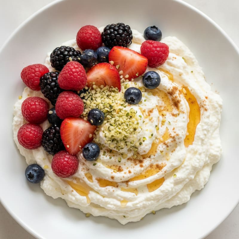Whipped Cottage Cheese Berry Bowl