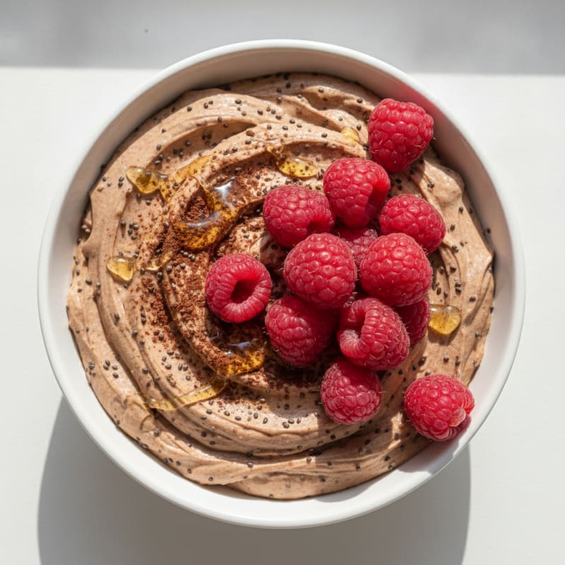 Silky Greek Yogurt Protein Mousse with Chia Seeds