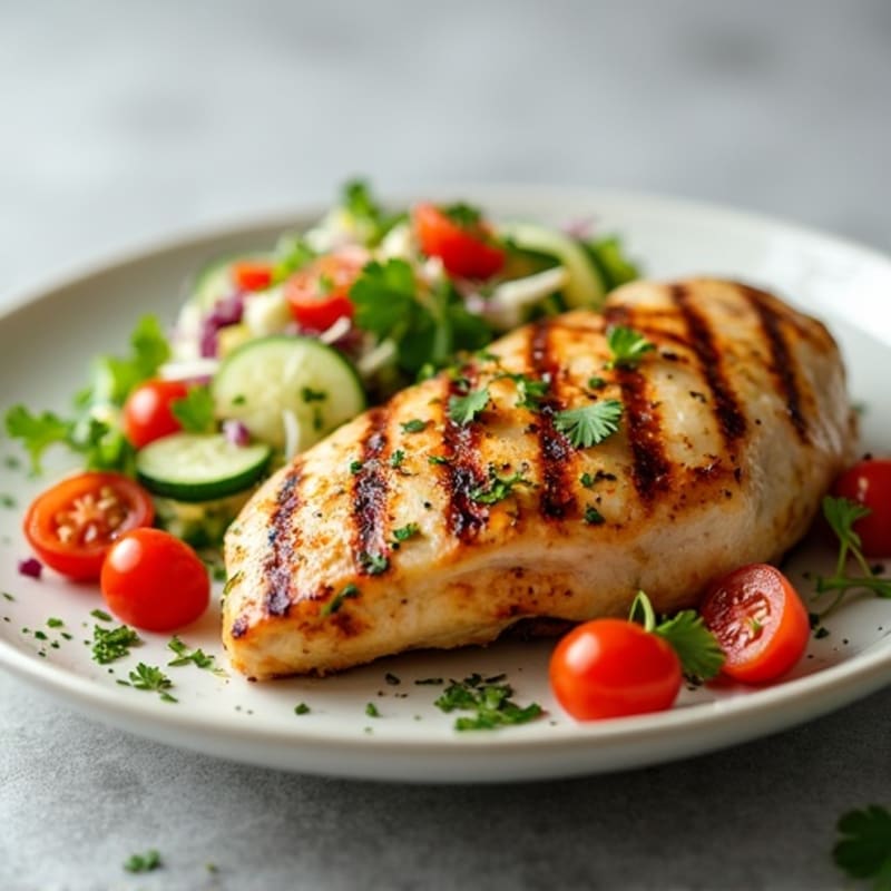 Herb-Citrus Grilled Chicken with Fresh Mediterranean Slaw