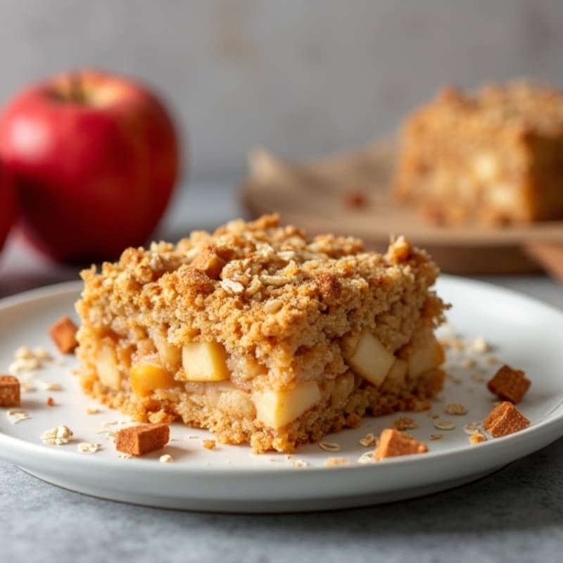 Apple Cinnamon Protein Bake with Crispy Oat Topping