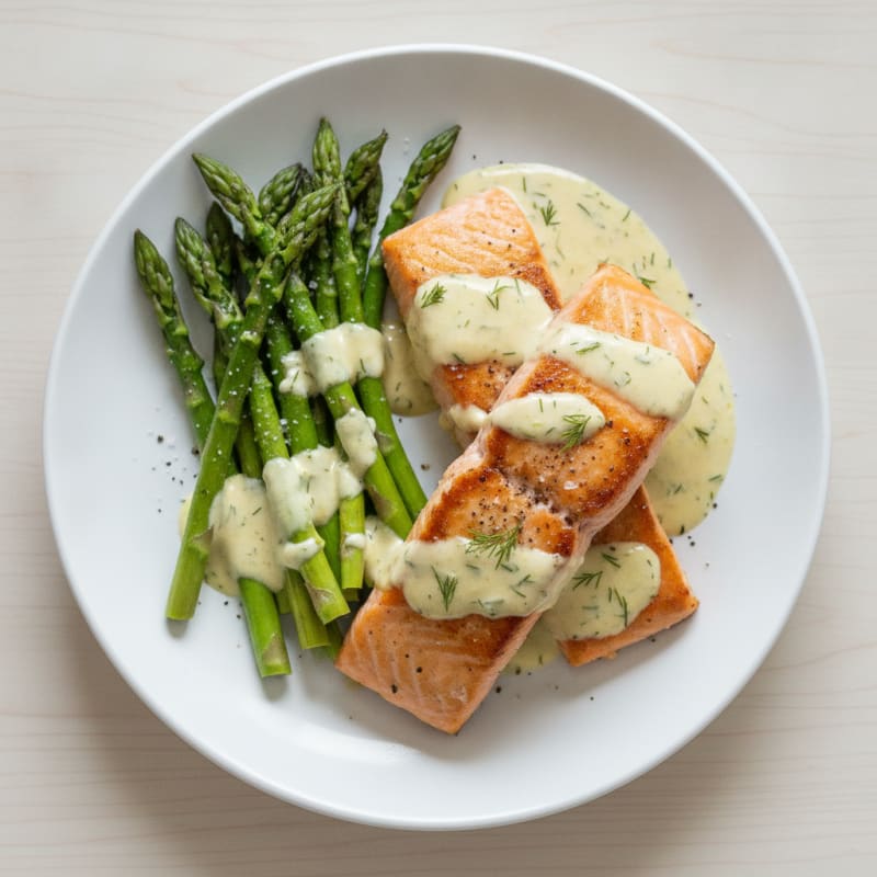 Pan-Seared Salmon with Lemon-Dill Sauce