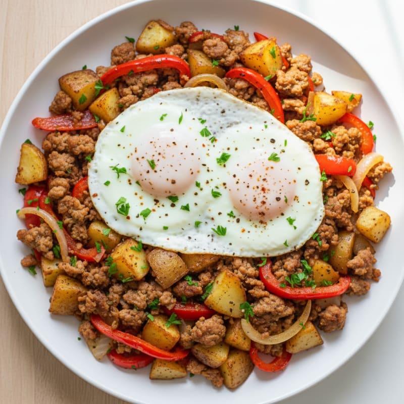 Golden Potato and Sausage Breakfast Skillet