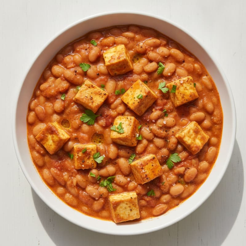 Silken Tofu Baked Beans with Smoked Paprika
