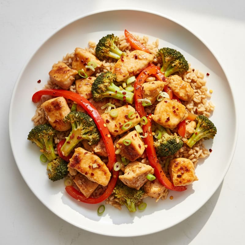 Healthy General Tso's Chicken Stir-Fry