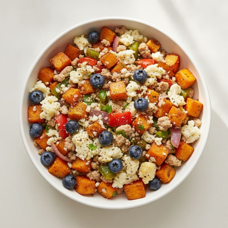 Sweet Potato and Egg White Hash