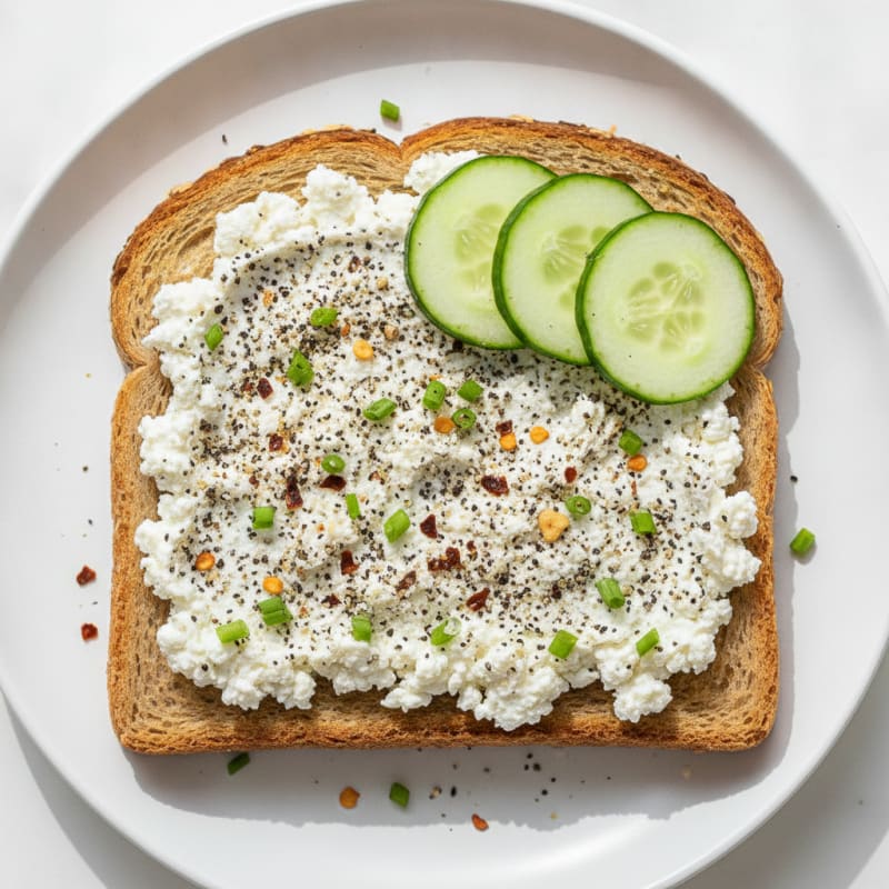 Savory Everything Bagel Cottage Cheese Toast