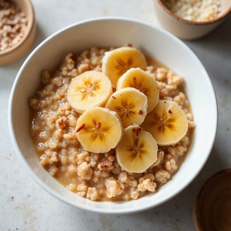 Protein-Packed Caramelized Banana Oatmeal