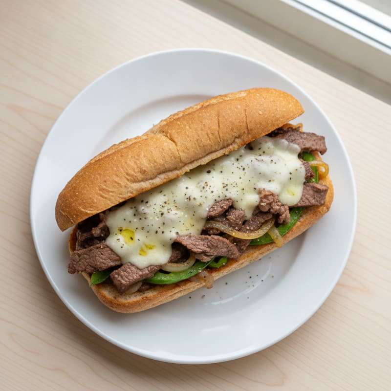 Classic Philly Cheesesteak Sandwich