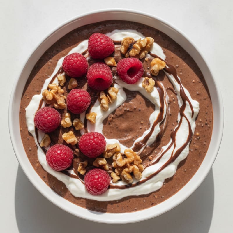 Silky Chocolate Protein Pudding with Greek Yogurt