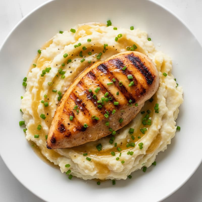 Garlic Herb Mashed Potato Chicken Bowl
