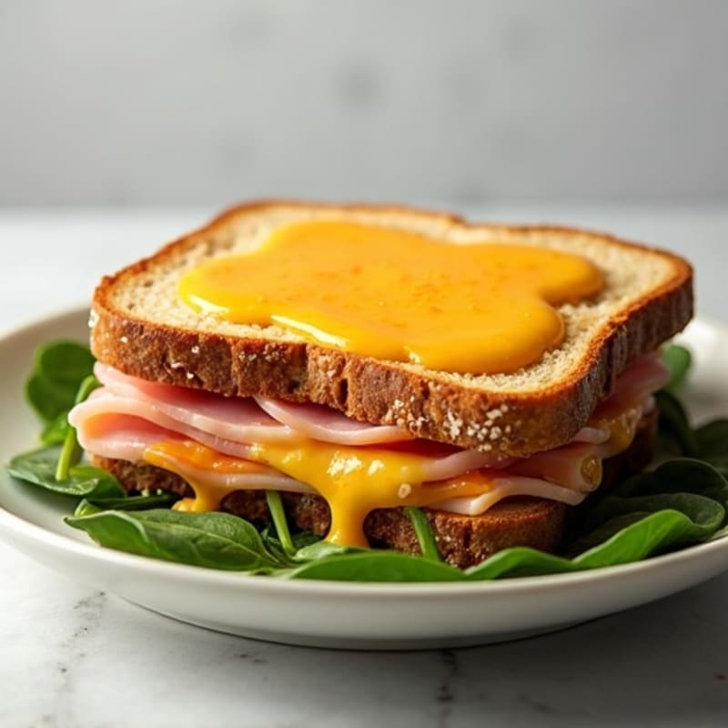 Open-Face Honey Mustard Ham and Swiss Melt