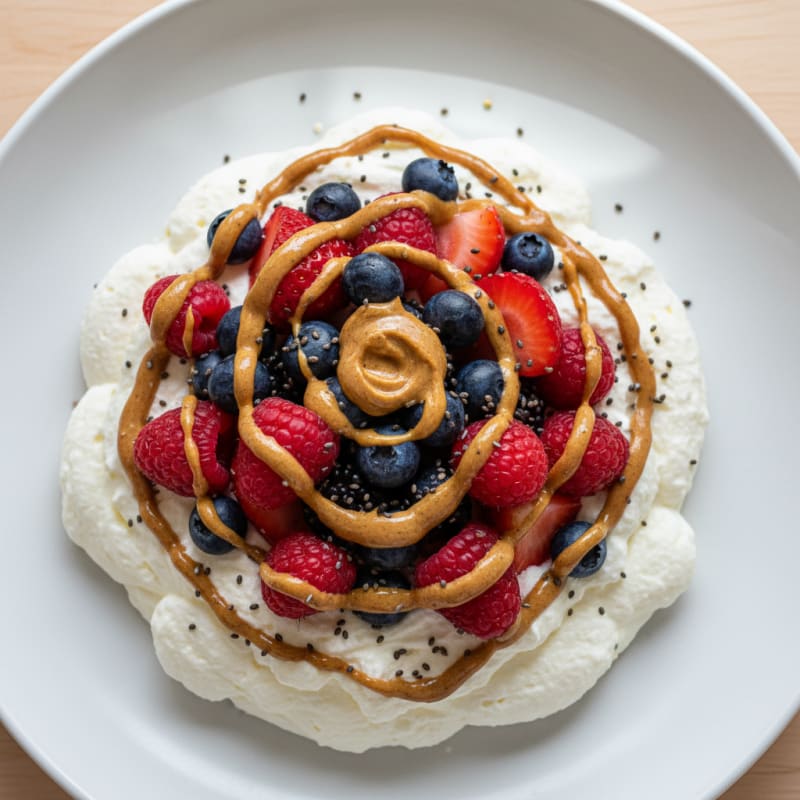 Silky Greek Yogurt Protein Mousse with Mixed Berries