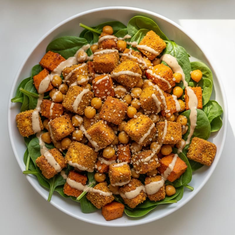 Roasted Sweet Potato and Chickpea Buddha Bowl