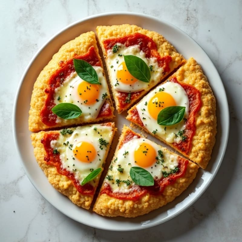 Cauliflower Crust Protein Pizza with Fresh Herbs
