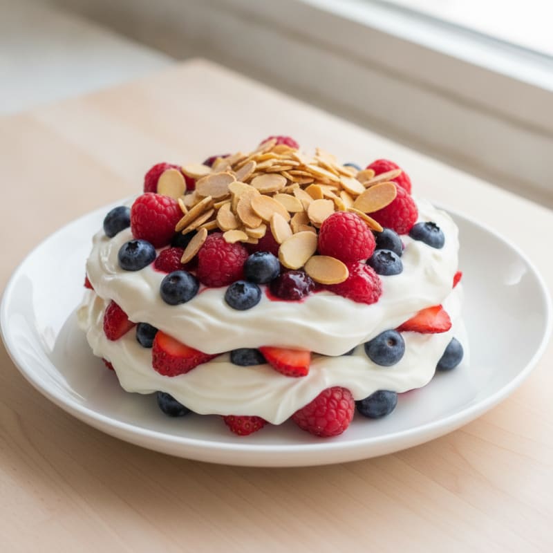 Greek Yogurt Protein Parfait with Mixed Berries