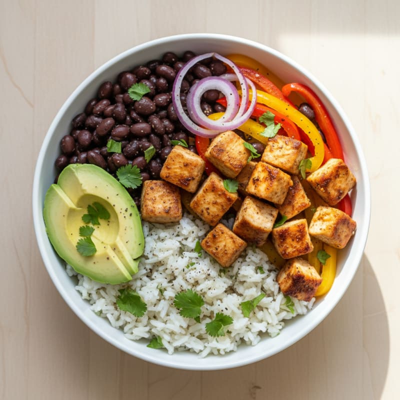 Chicken Burrito Bowl with Cilantro-Lime Rice