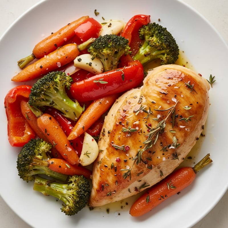 Herb-Roasted Chicken with Roasted Vegetables