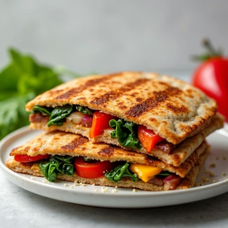Crispy Lean Steak and Veggie Whole Wheat Quesadillas