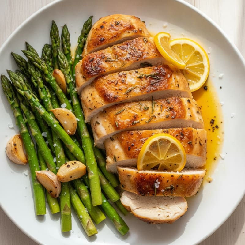 Lemon Herb Chicken with Roasted Asparagus