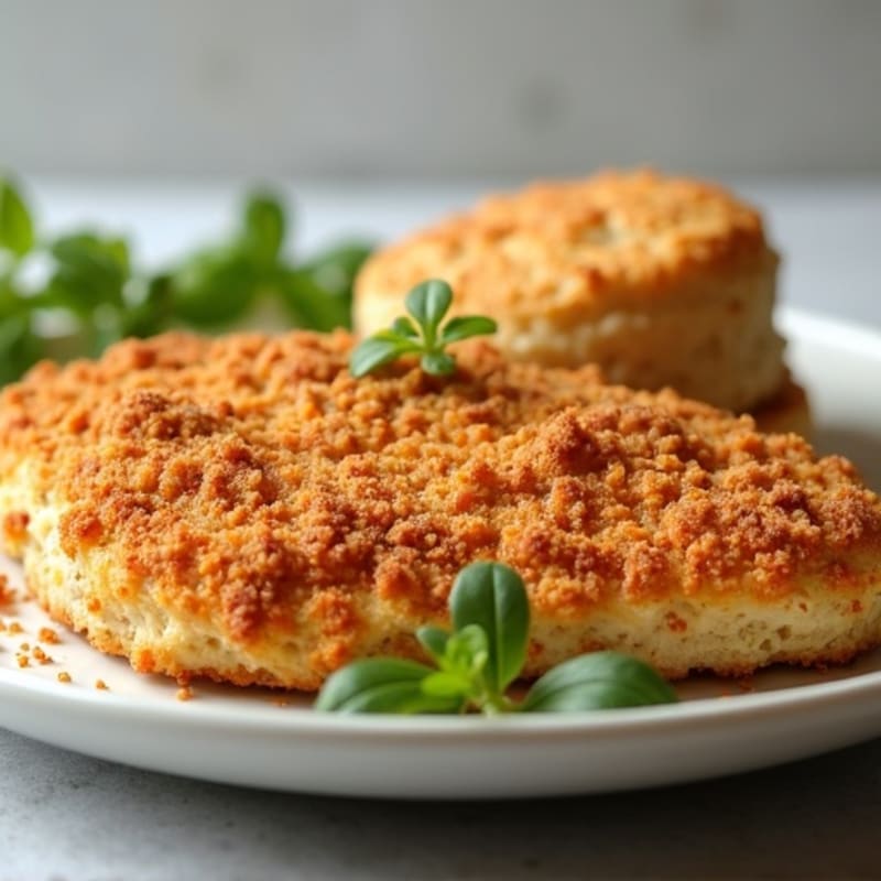 Crispy Baked Chicken with Fluffy Whole Wheat Biscuits