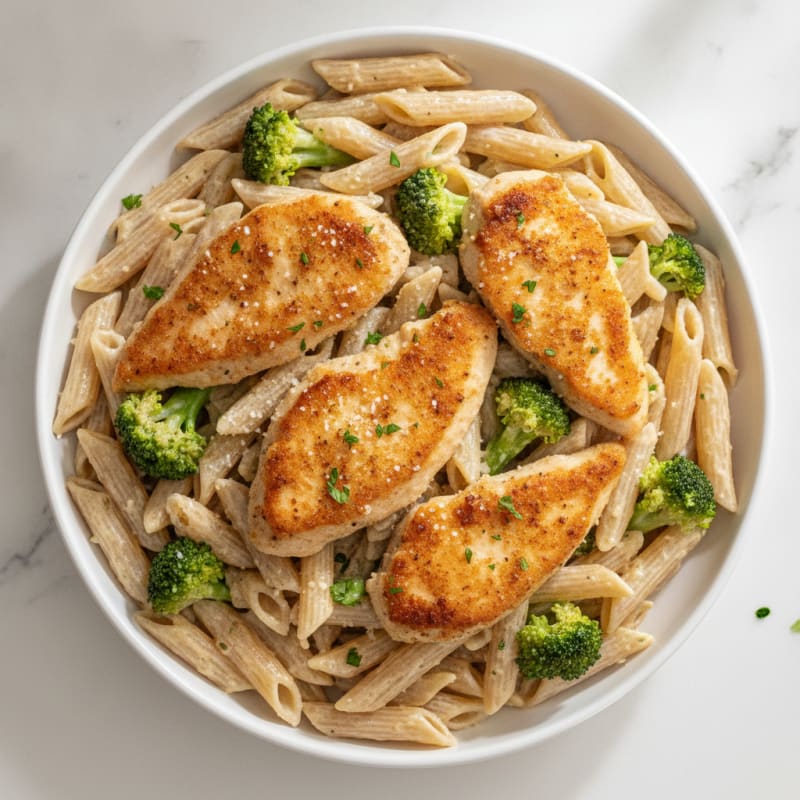 Garlic Parmesan Chicken Alfredo Pasta