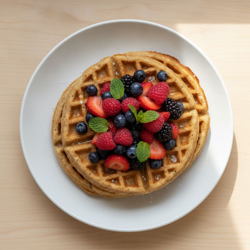 Classic Buttermilk Waffles with Berries