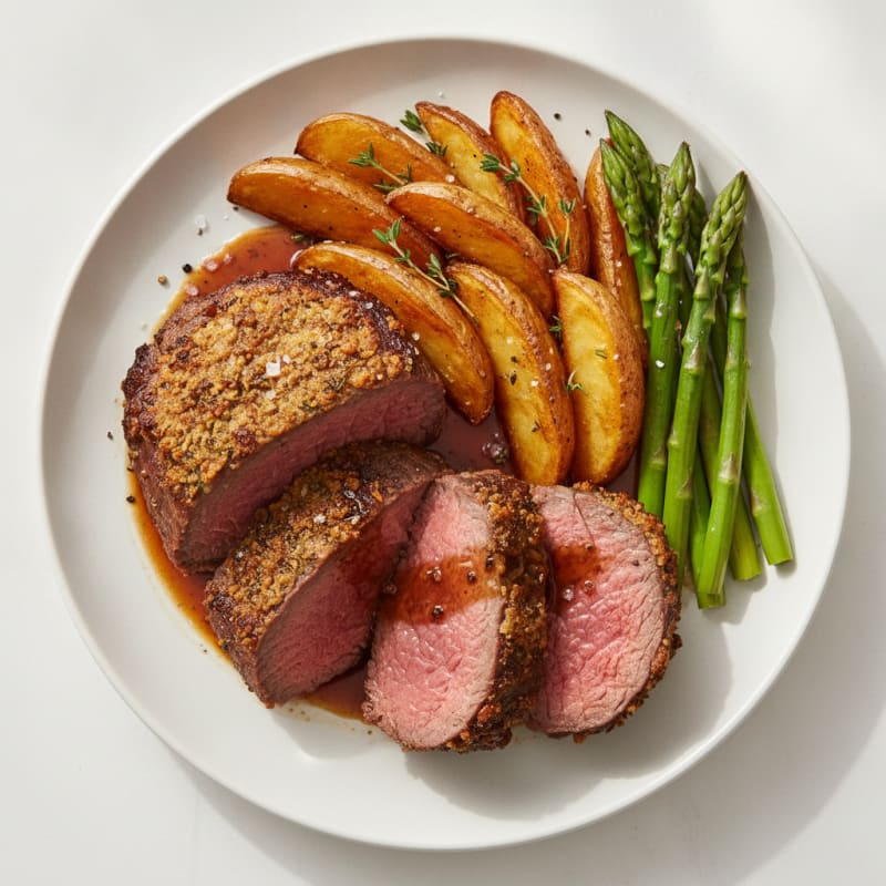 Garlic Herb Roasted Beef Tenderloin