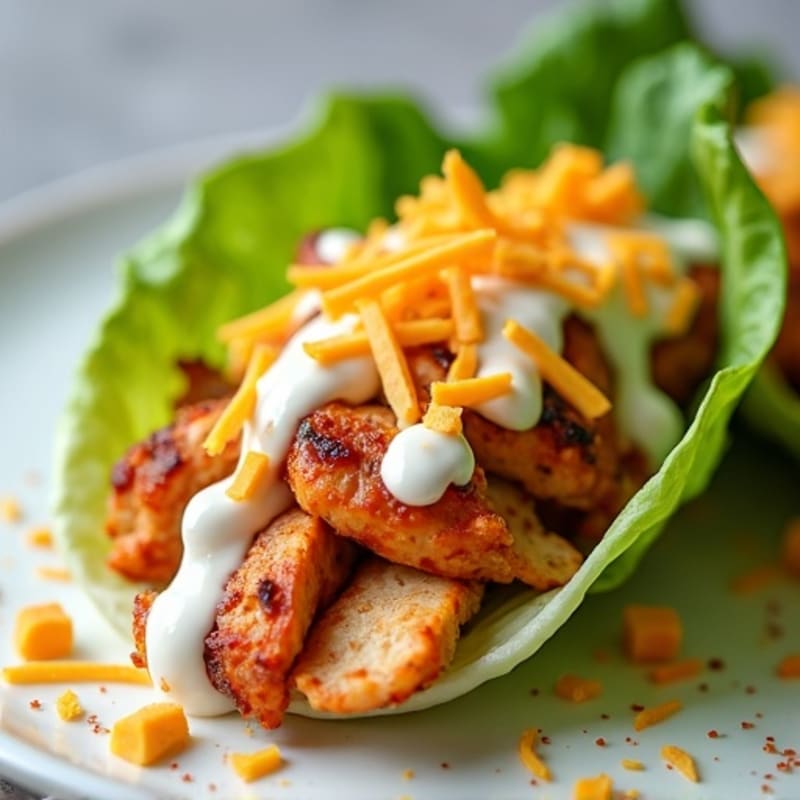 Spicy Buffalo Ranch Chicken Lettuce Wrap