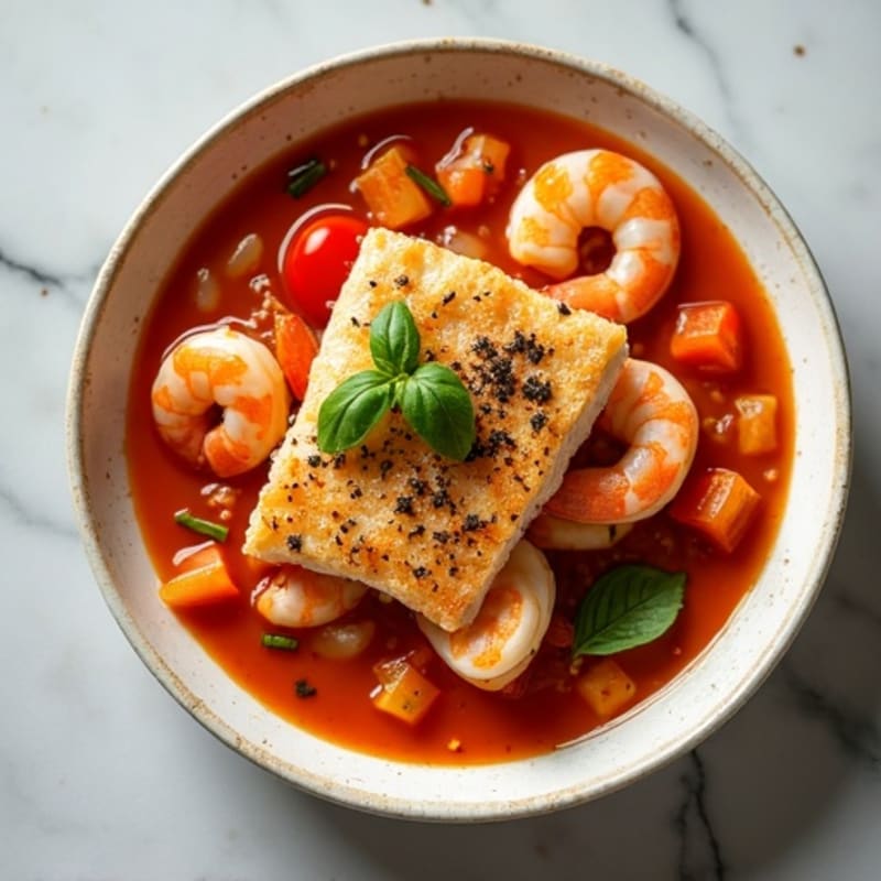 Hearty Seafood Tomato Garlic Stew