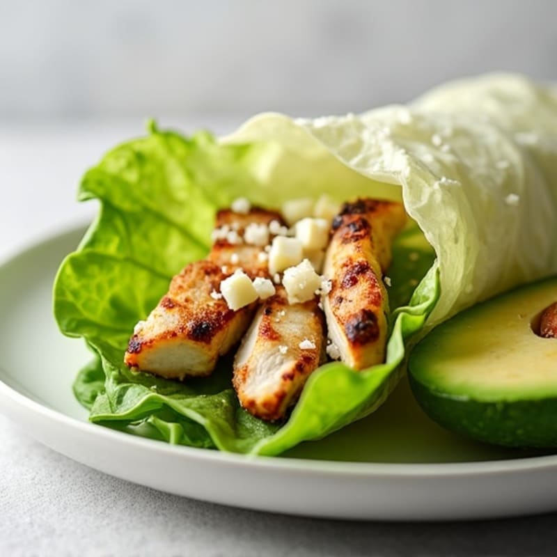 Crisp Chicken Caesar Lettuce Wraps