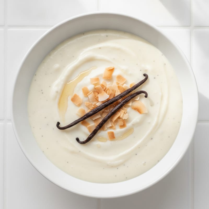 Silky Vanilla Coconut Protein Pudding