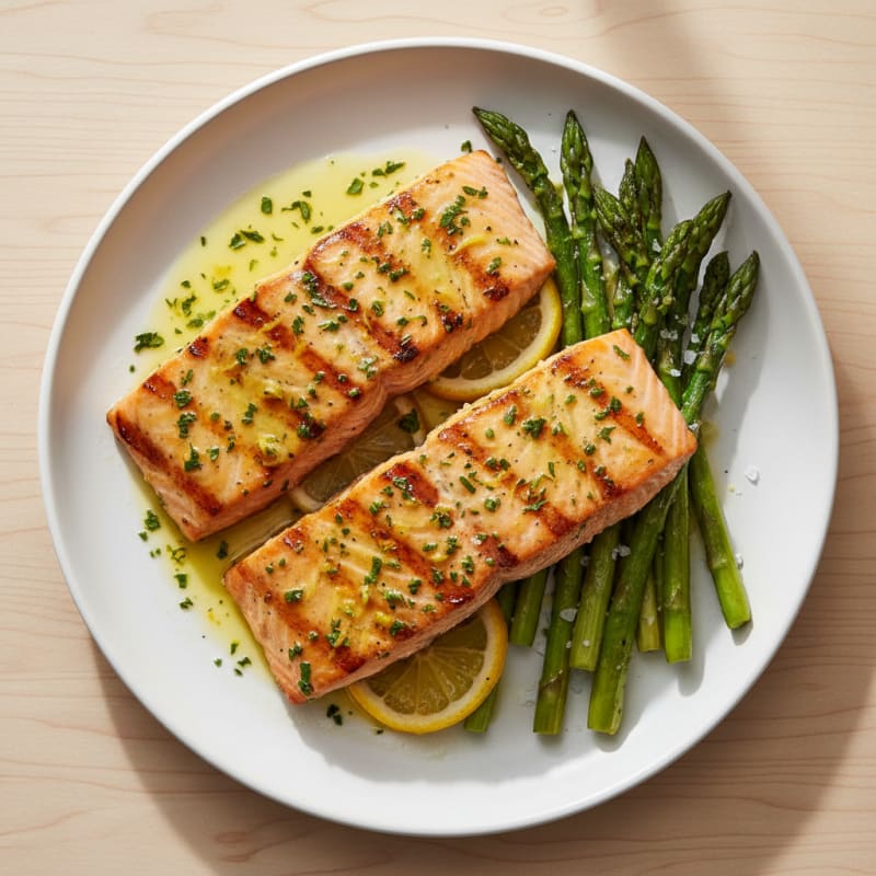 Golden Lemon Herb Grilled Salmon