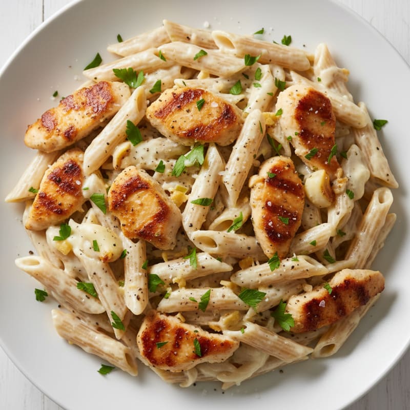 Garlic Parmesan Chicken Alfredo Pasta